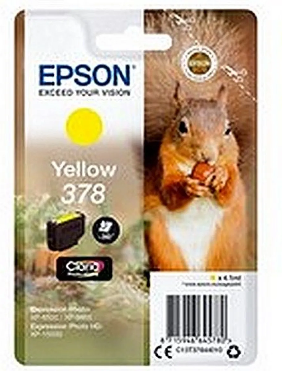 Epson 378 Geel C13T37844010 Inktcartridge - 700 pagina's