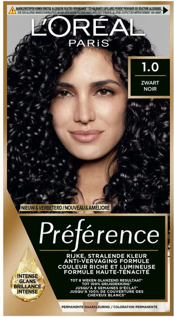 L'Oréal Paris Preference Haarkleuring 01 Napoli - 6 Stuks