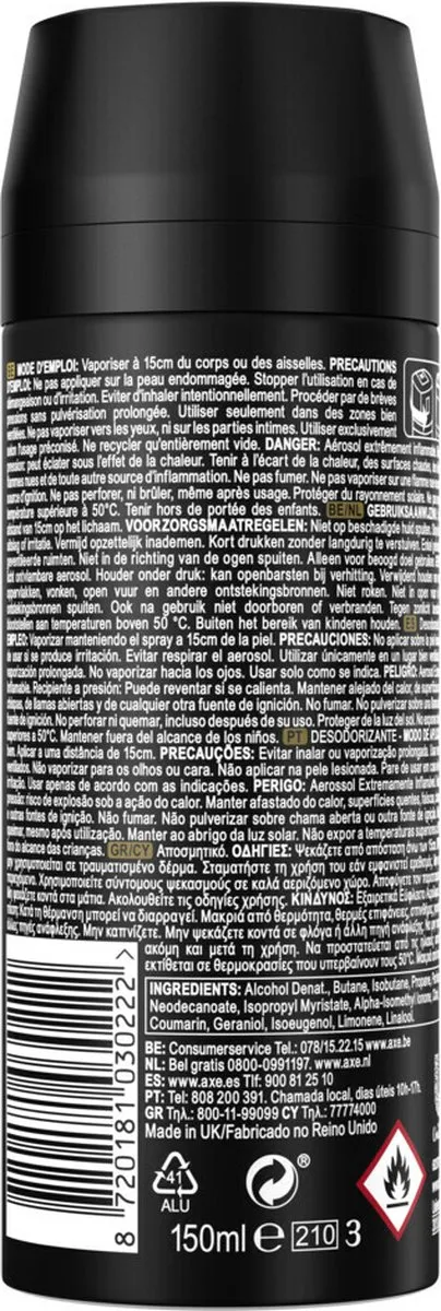 Axe Gold Temptation Bodyspray 150ml