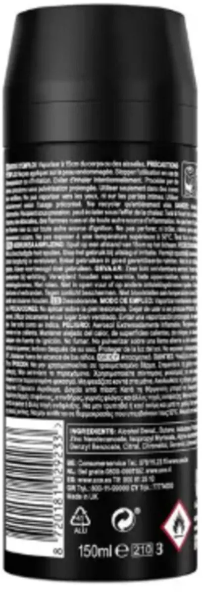 Axe Black Deodorant Bodyspray 150ml - 6 Stuks