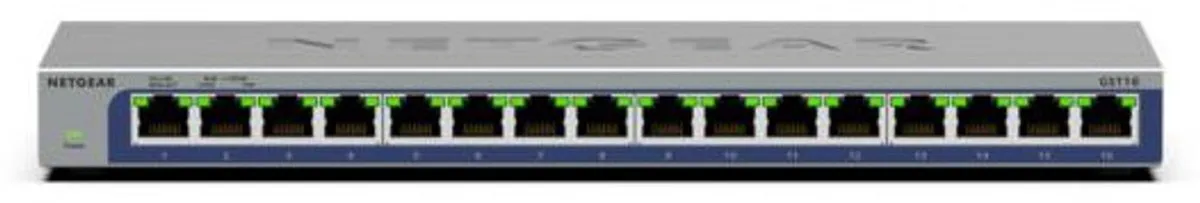 Netgear GS116 Unmanaged Switch 16 Poorten - 1Gbps