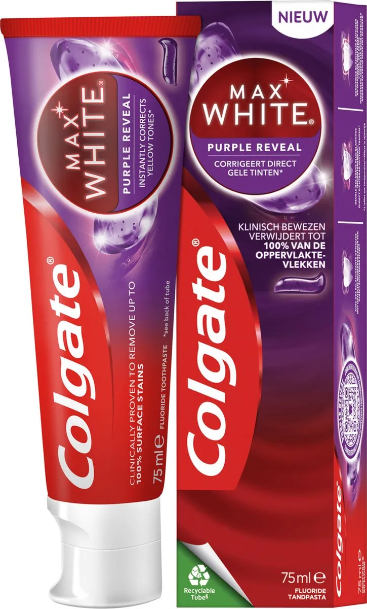 Colgate Max White Purple Tandpasta - 4x75ml