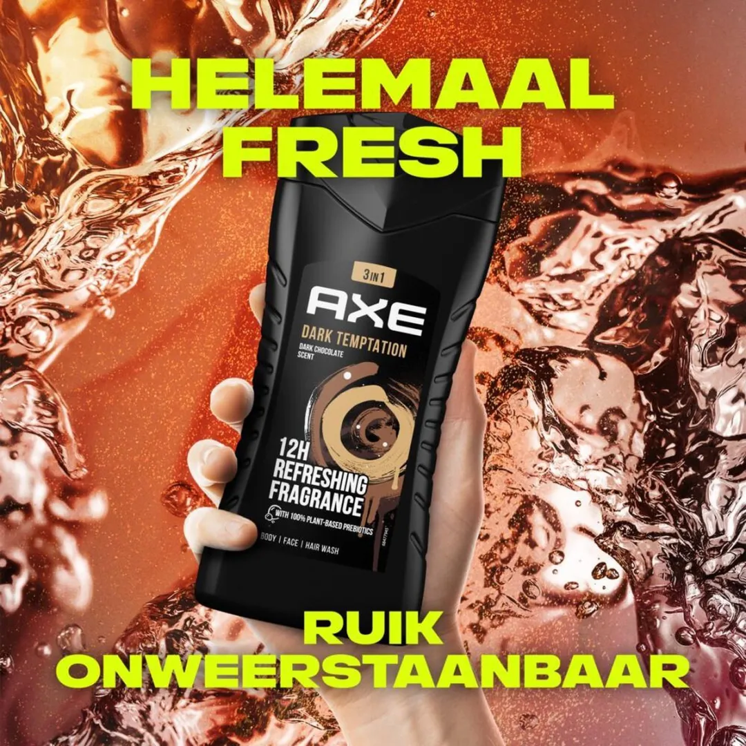 Axe Dark Temptation 3-in-1 Douchegel 250ml - afbeelding 6 van 6