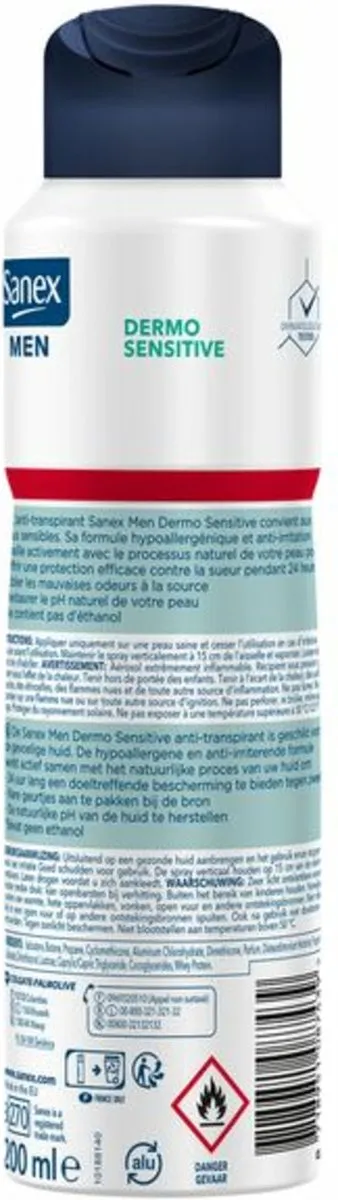 Sanex Deo Spray Dermo Sensitive Men 200ml - afbeelding 3 van 6