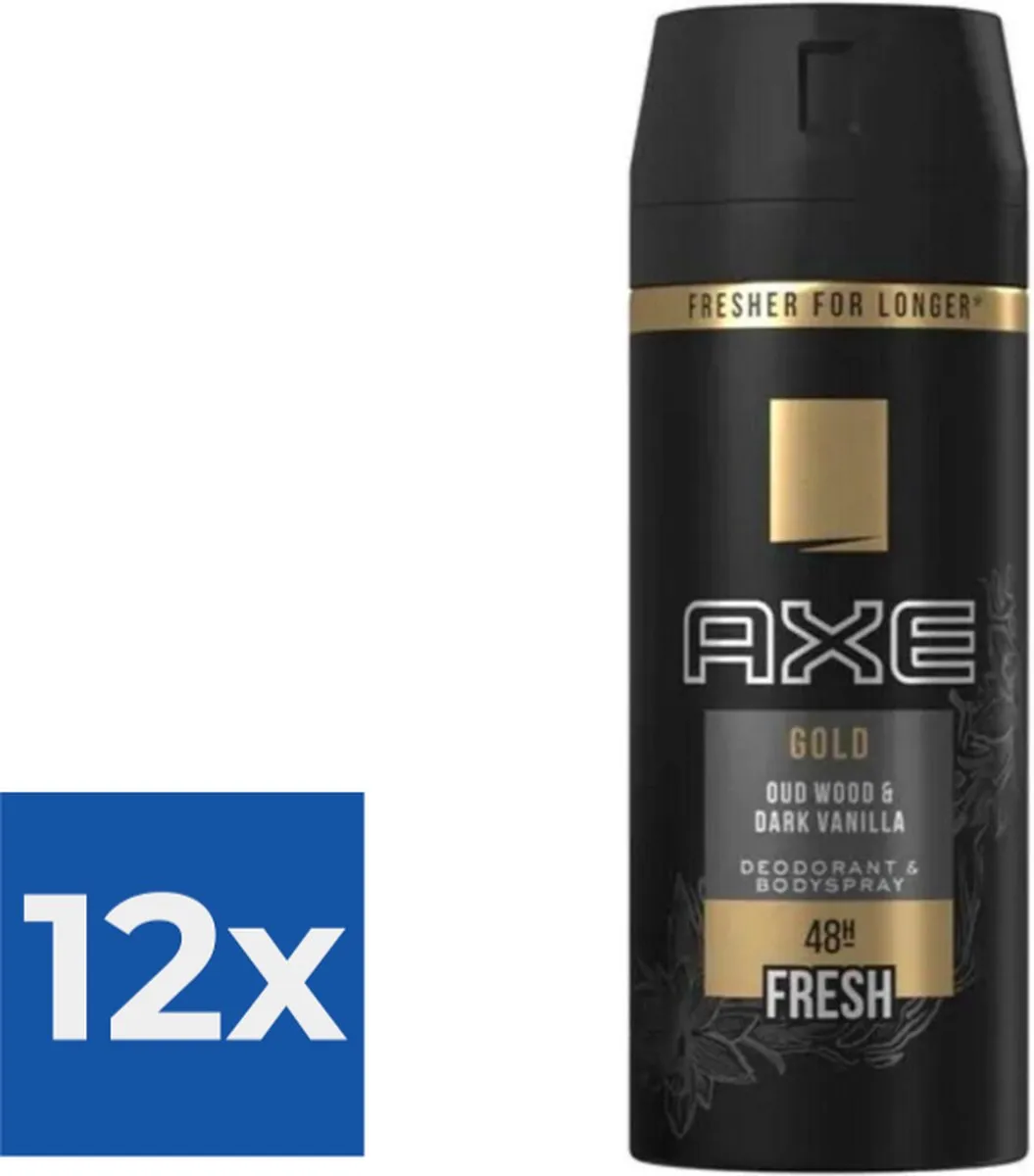 Axe Gold Bodyspray 150ml - 12 Stuks