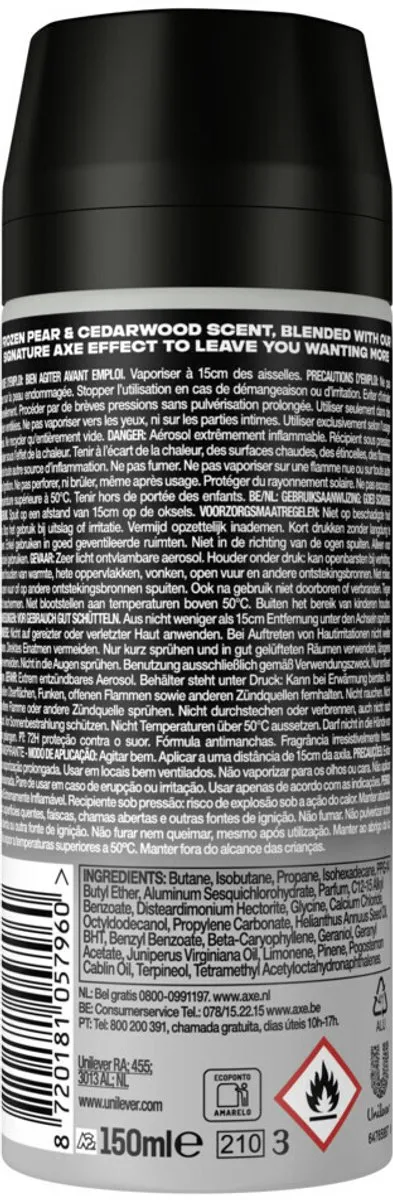 Axe Black Anti-Transpirant Spray 150ml