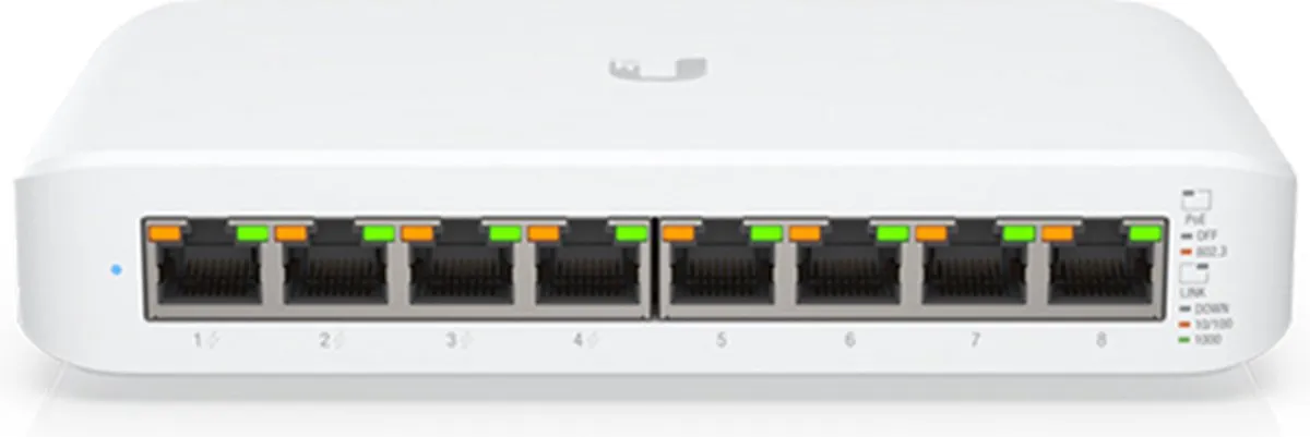 Ubiquiti UniFi 6+ U6+-USW-Lite-8 Netwerkset - 8 Poorten Wit - afbeelding 6 van 6