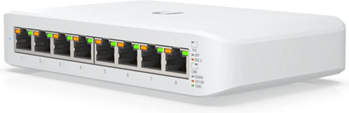 Ubiquiti UniFi 6+ U6+-USW-Lite-8 Netwerkset - 8 Poorten Wit - afbeelding 2 van 6