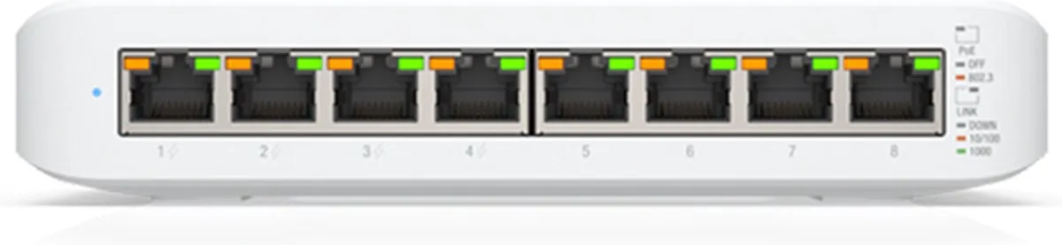 Ubiquiti UniFi 6+ U6+-USW-Lite-8 Netwerkset - 8 Poorten Wit - afbeelding 3 van 6