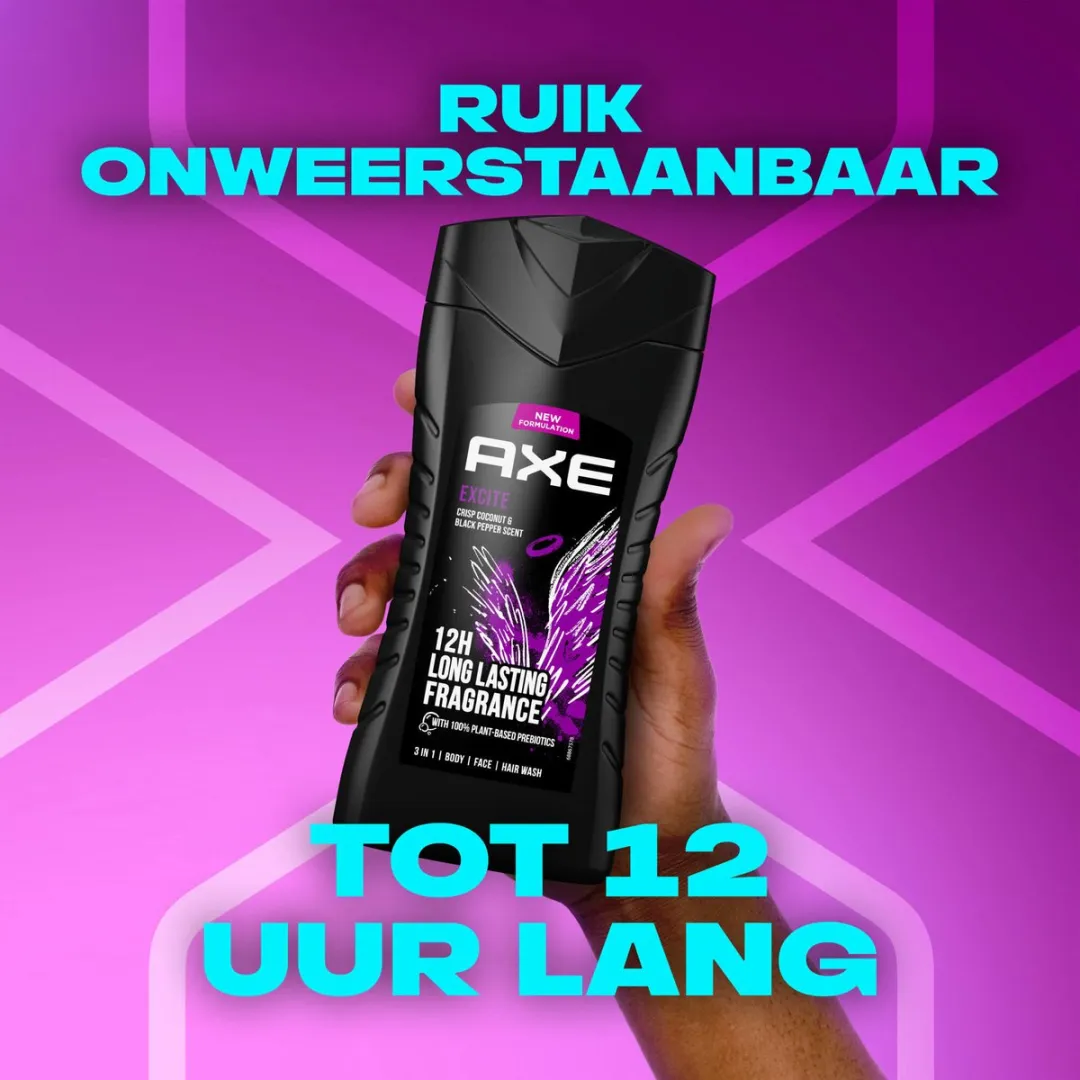 Axe Excite Set - 2 Douchegel & 2 Deo Spray 800ml