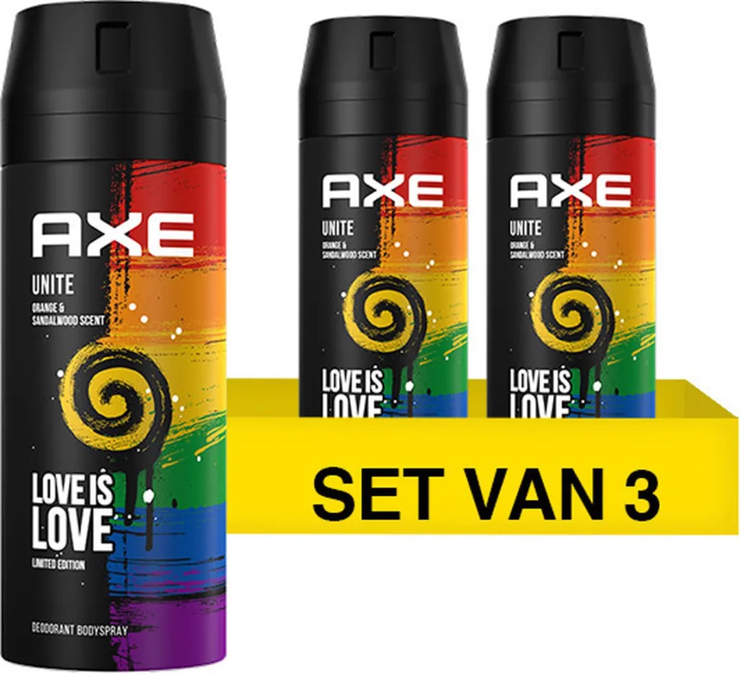Axe Unite Bodyspray 450ml - 3 Stuks