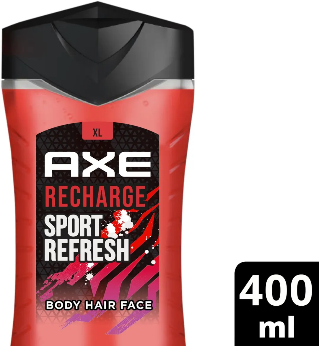Axe Recharge Sport 3-in-1 Douchegel Facewash Shampoo 2400ml - 6x400ml