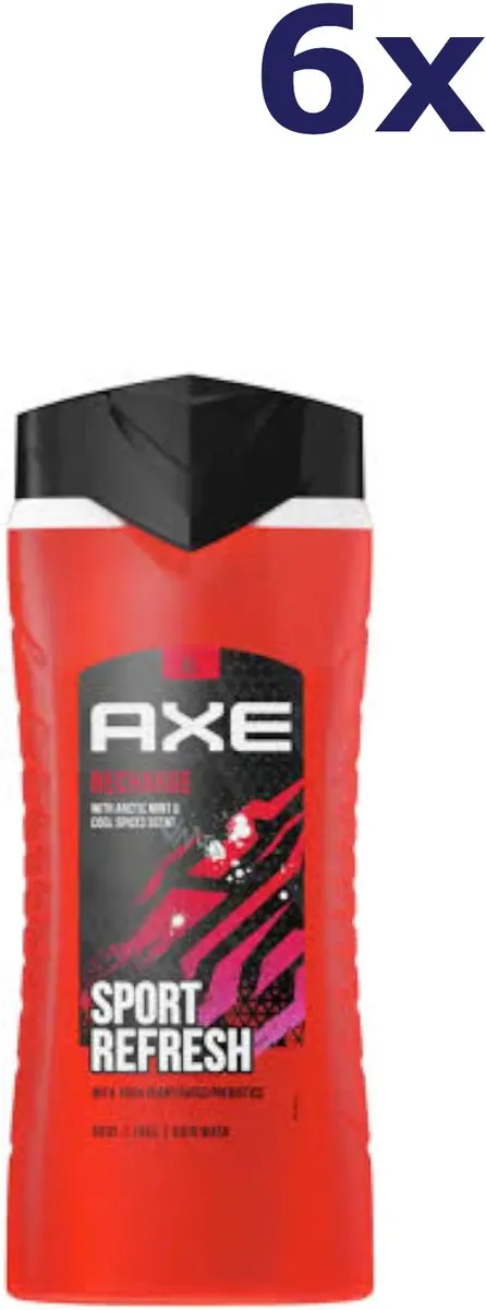 Axe Recharge Sport 3-in-1 Douchegel Facewash Shampoo 2400ml