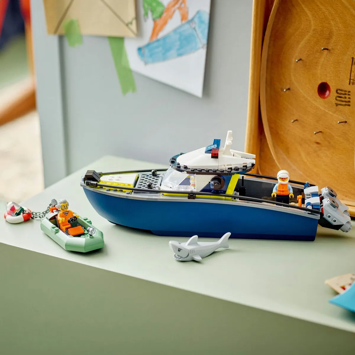 LEGO City Achtervolging Politieboot 60456 - 264 Stukken - Multicolor