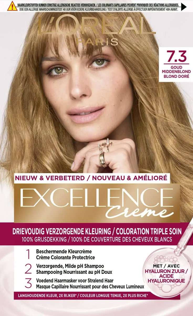 L'Oréal Paris Excellence Crème Haarverf 7.3 Goudblond 1035ml