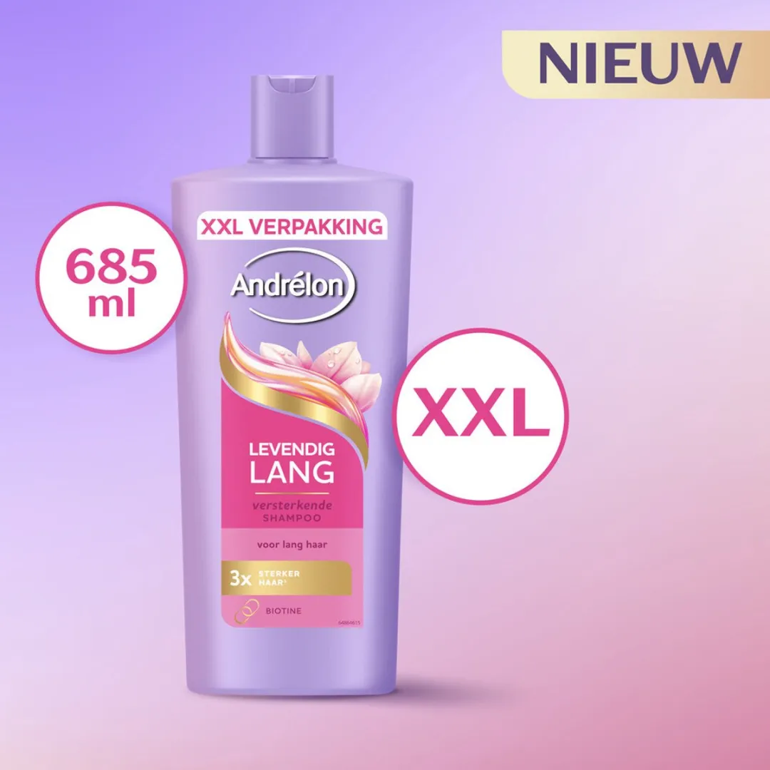 Andrélon Levendig Lang Shampoo 685ml - 6 Stuks