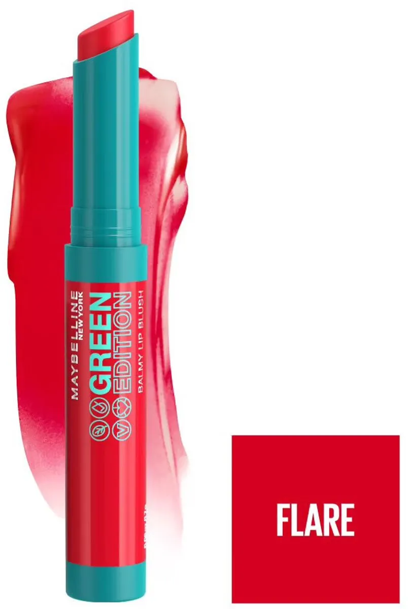 Maybelline Green Edition Balmy Lip Blush 004 Flare - 1,7 g - Rood