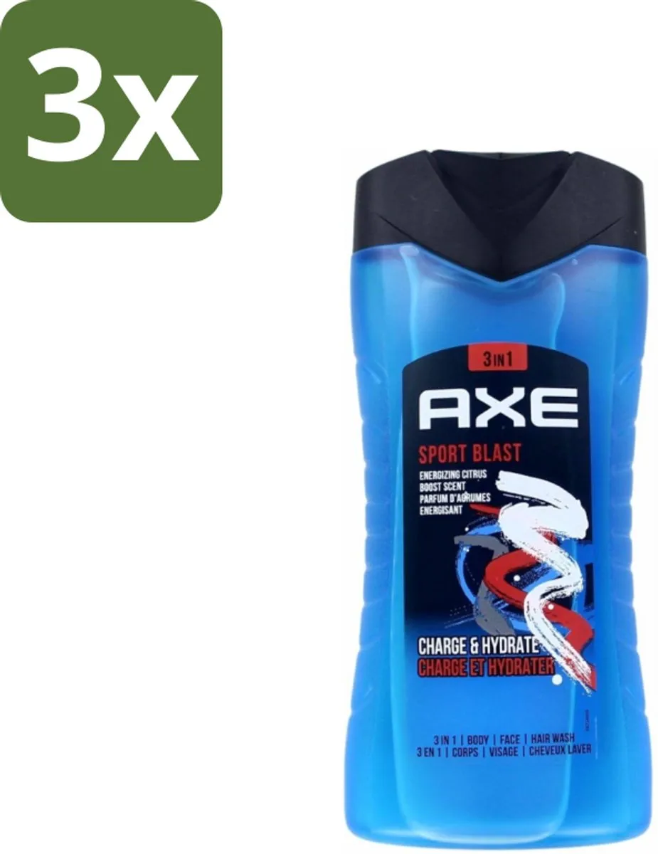 Axe Sport Blast 3-in-1 Douchegel 750ml (3x250ml)