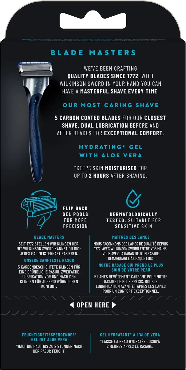 Wilkinson Sword Hydro 5 Scheersysteem - Blauw/Zilver - 9 Mesjes