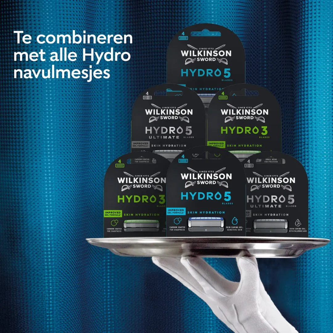 Wilkinson Sword Hydro 5 Scheersysteem - Blauw/Zilver - 9 Mesjes