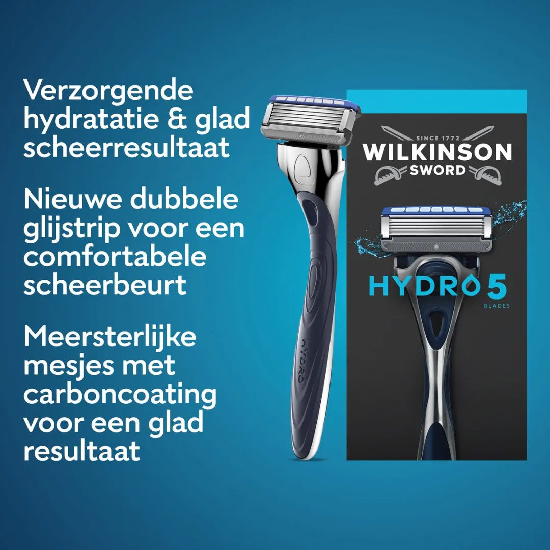 Wilkinson Sword Hydro 5 Scheersysteem - Blauw/Zilver - 9 Mesjes