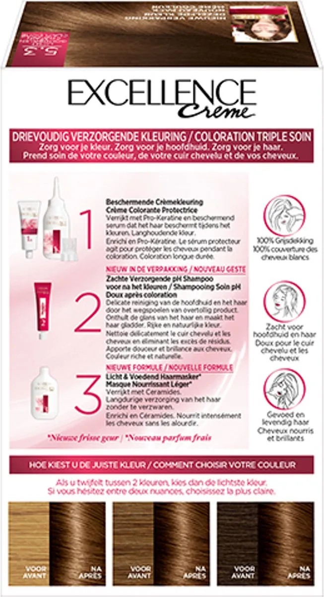 L'Oréal Paris Excellence Crème 5.3 Licht Goudbruin - 1035ml