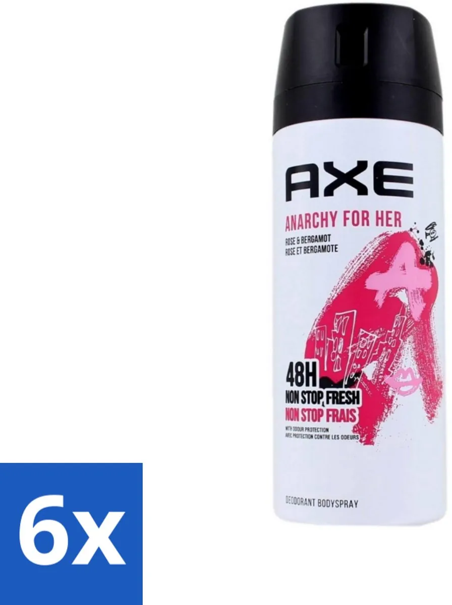 Axe Anarchy For Her Bodyspray 150ml - 6 Stuks - Roos & Bergamot