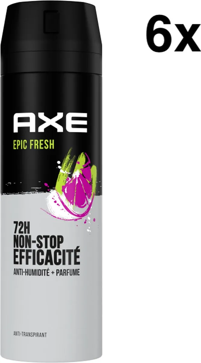 Axe Epic Fresh Deodorant 200ml - 6 Stuks