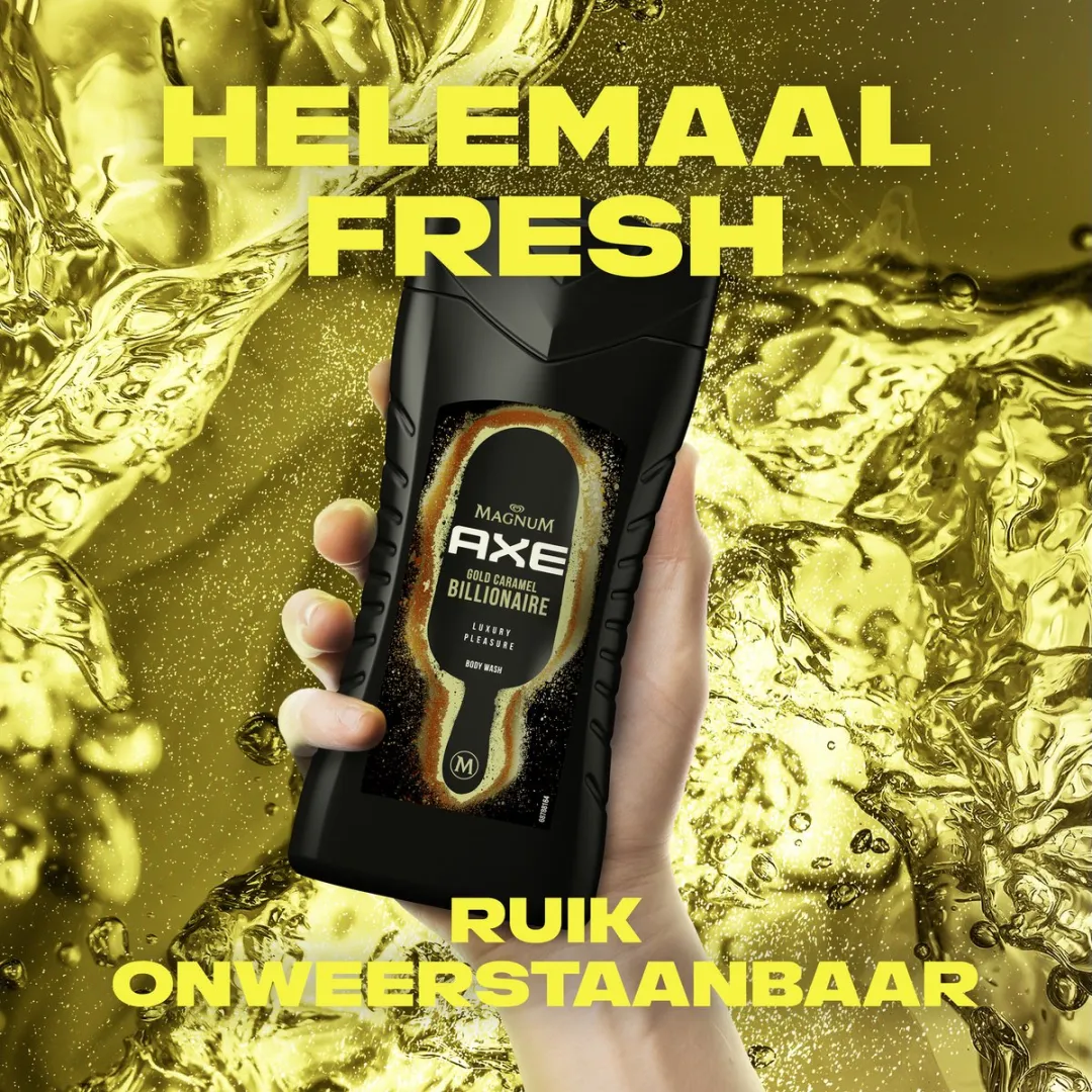 Axe Limited Edition Magnum Gold Caramel Billionaire 3-in-1 Douchegel 250ml