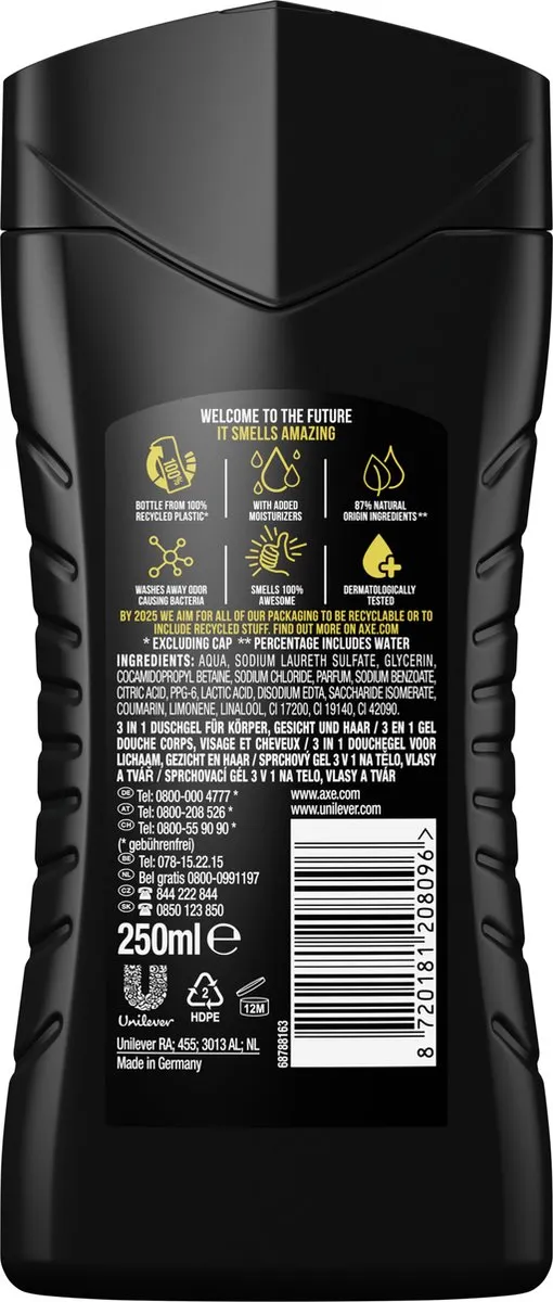 Axe Limited Edition Magnum Gold Caramel Billionaire 3-in-1 Douchegel 250ml - afbeelding 6 van 6