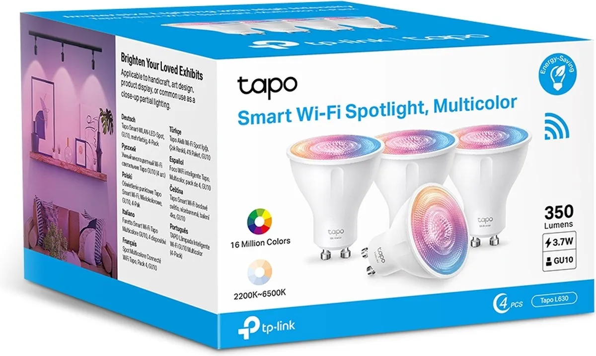 TP-Link Tapo L630 Spot GU10 - 4 Stuks