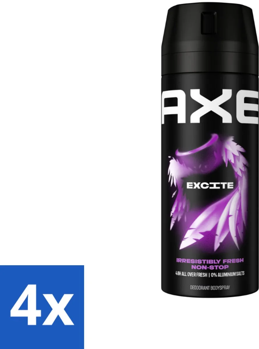 Axe Excite Bodyspray 600ml (4x150ml)
