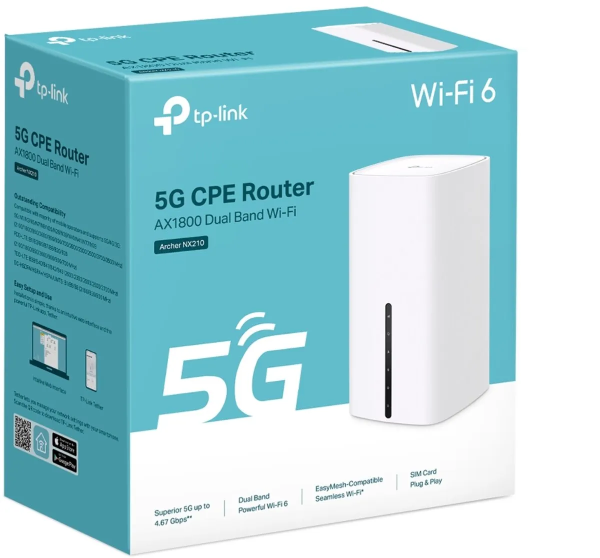 TP-Link Archer NX210 Dual-Band WiFi Router - 5G Wit