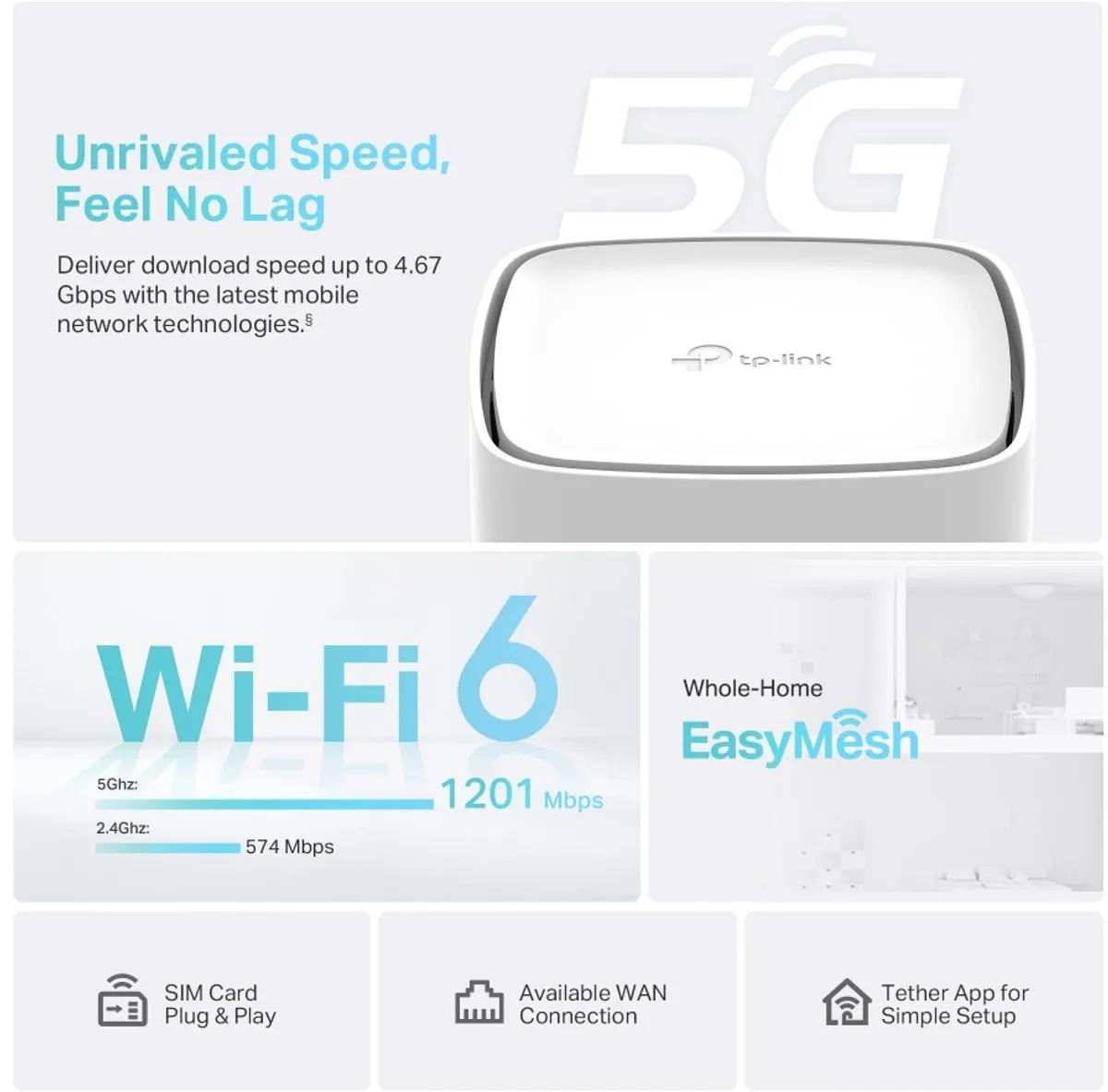 TP-Link Archer NX210 Dual-Band WiFi Router - 5G Wit - afbeelding 6 van 6