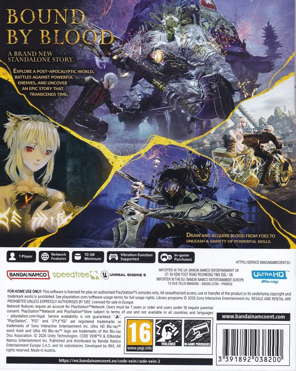 Bandai Namco Code Vein II PS5