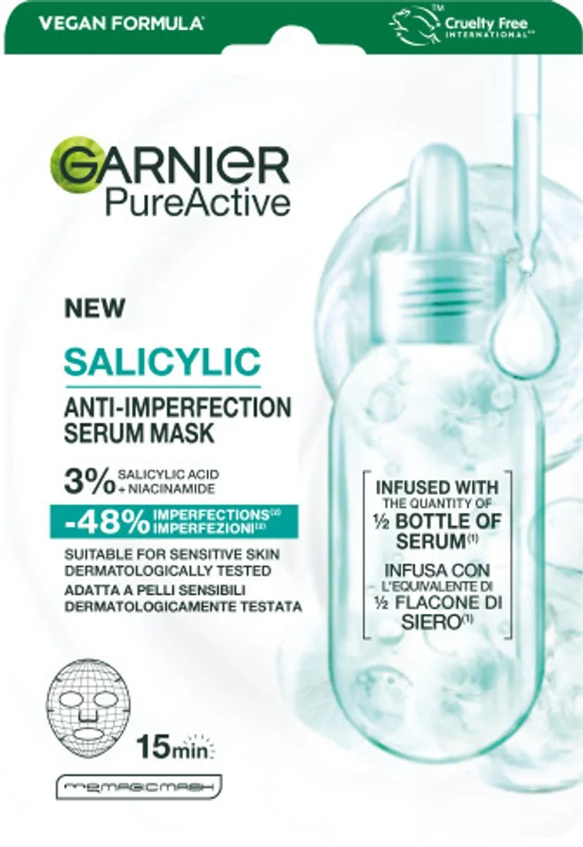 Garnier Pure Active Anti-Imperfectie Serum Masker 23g
