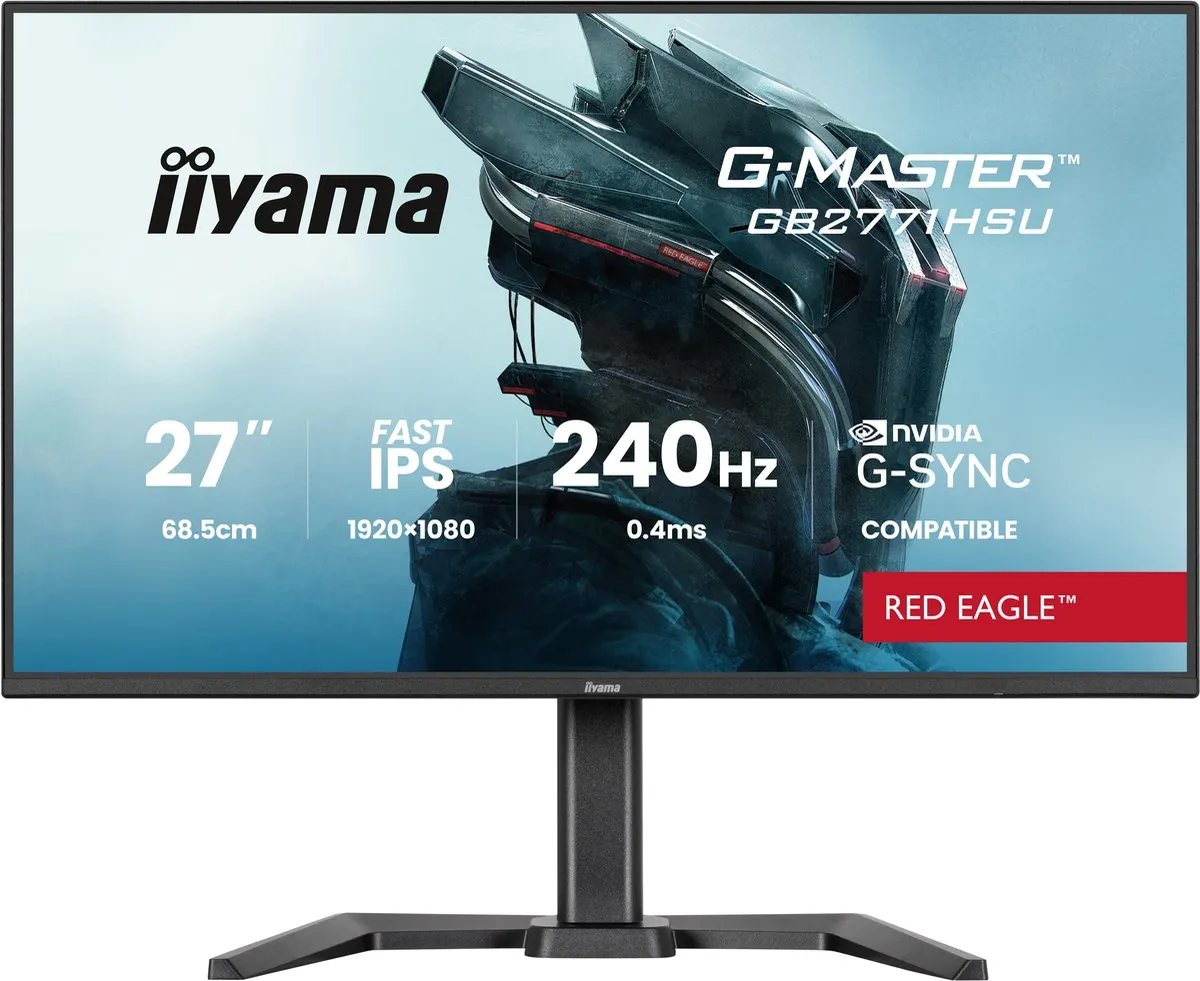 iiyama G-Master GB2771HSU-B1 Red Eagle - 27 inch - Full HD - IPS - 240 Hz - Verstelbaar - G-Sync compatible