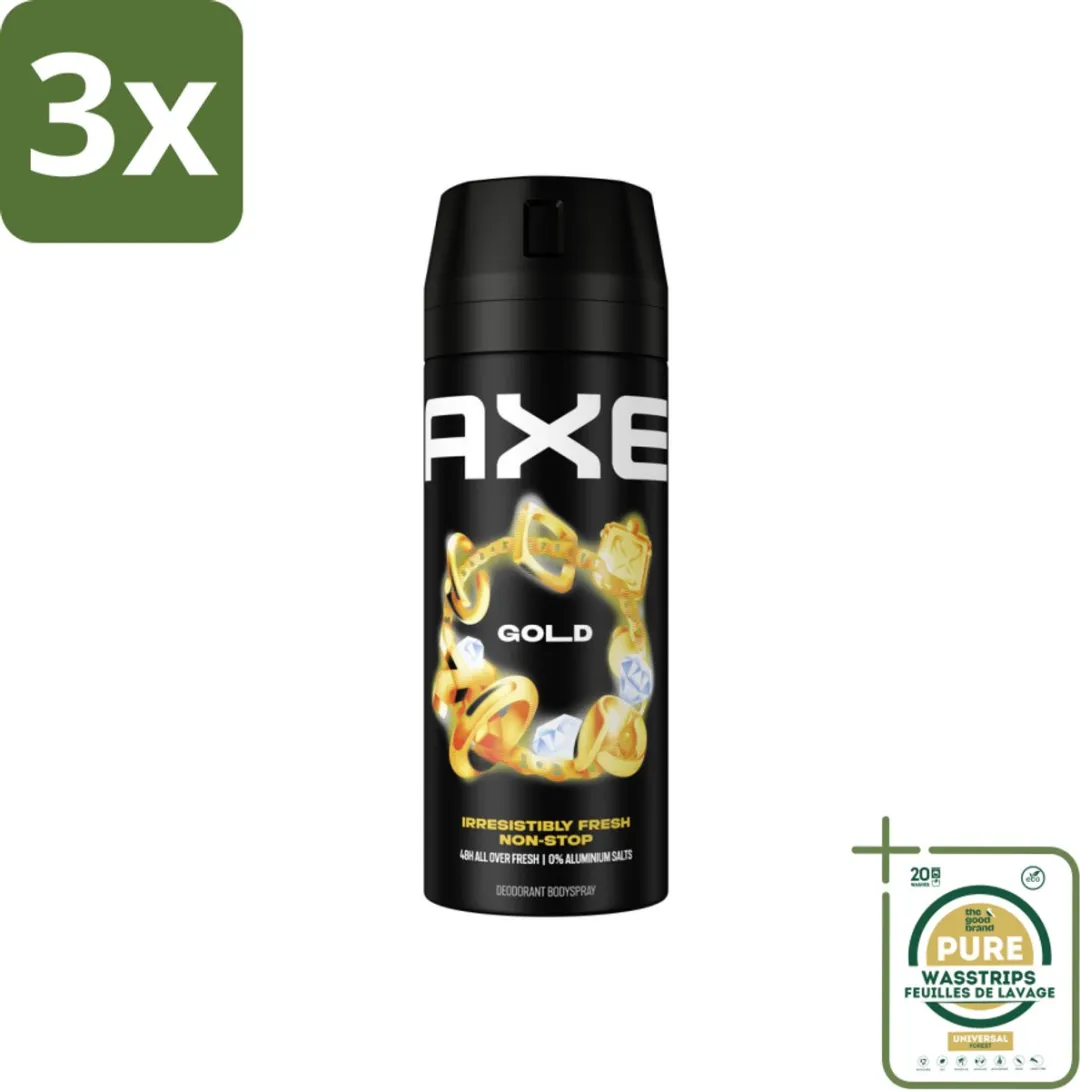Axe Gold Bodyspray 450ml (3x150ml)