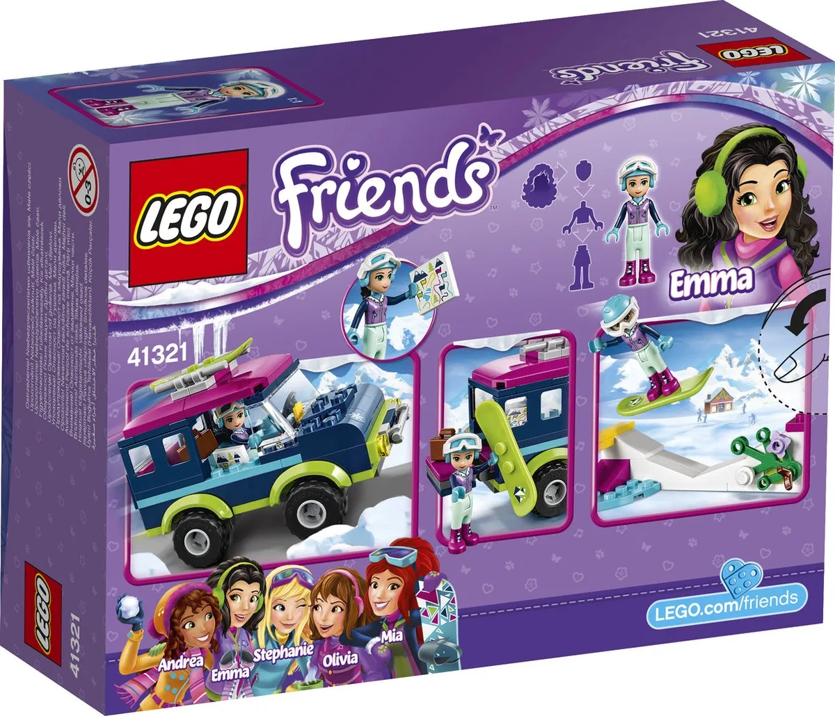 LEGO Friends Wintersport Terreinwagen 41321 - Paars