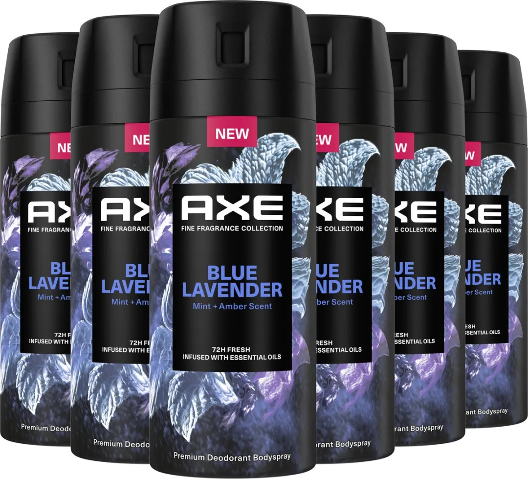 Axe Premium Bodyspray Blue Lavender - 6x150ml