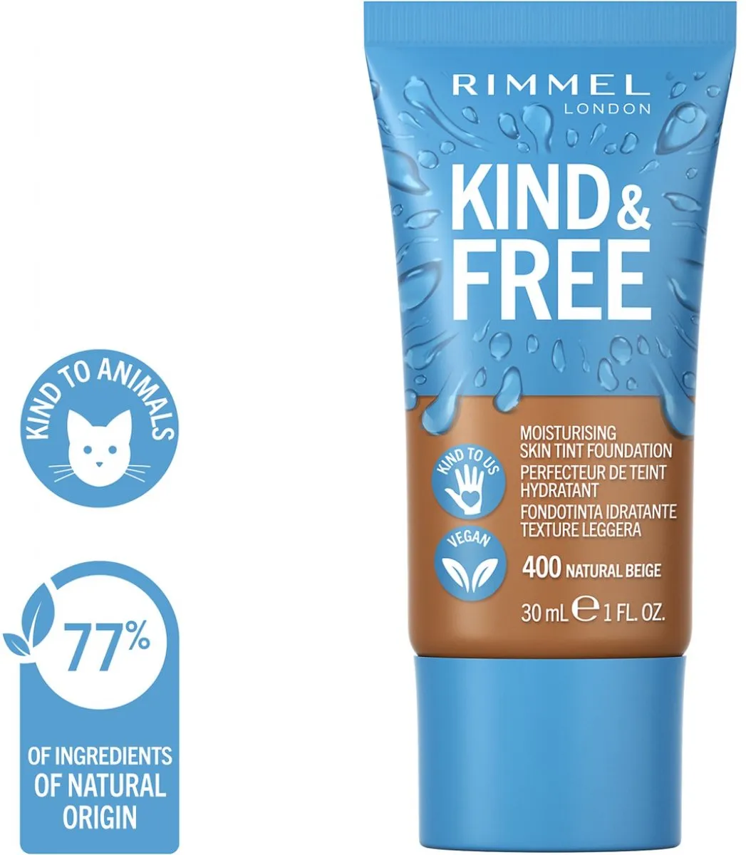 Rimmel London Kind & Free Vegan Foundation 400 Natural Beige - 30ml