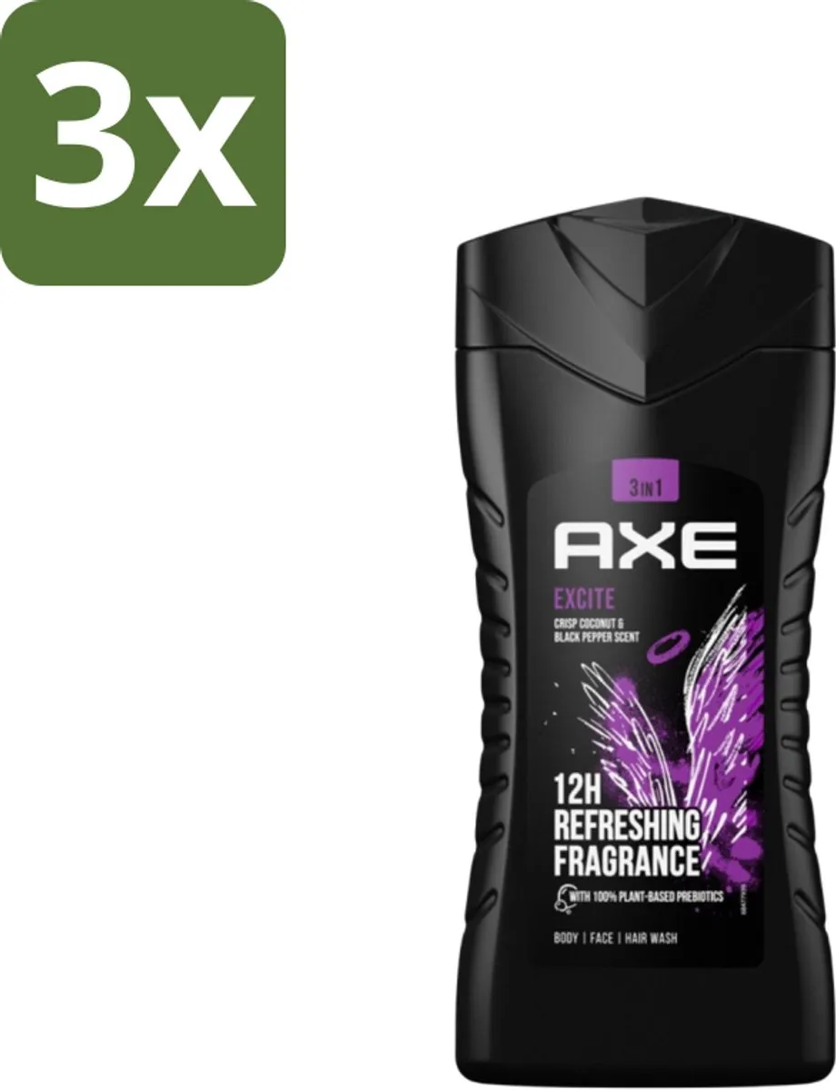 Axe Excite Douchegel 3x250ml