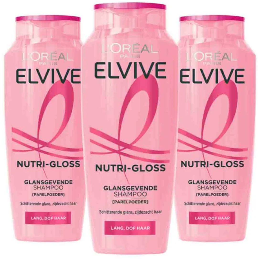 L'Oréal Paris Elvive Nutri Gloss Shampoo 3x250ml
