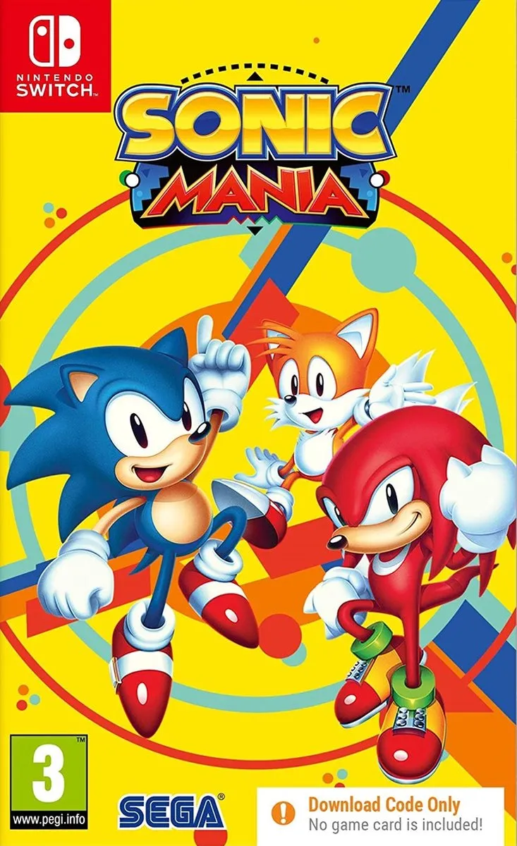Sega Sonic Mania Code-in-a-box Nintendo Switch