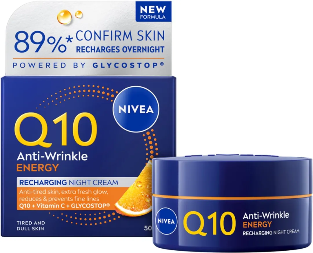 NIVEA Q10 Energy Nachtcrème 50ml - Verstevigend & Anti-Rimpel