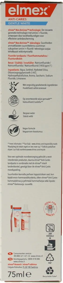 Elmex Anti-Cariës Whitening Tandpasta 75ml