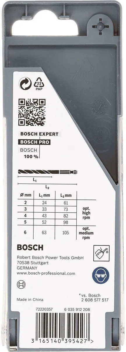 Bosch PRO Metaal HSS-G Zeskantboorset 5-delig 2608595517