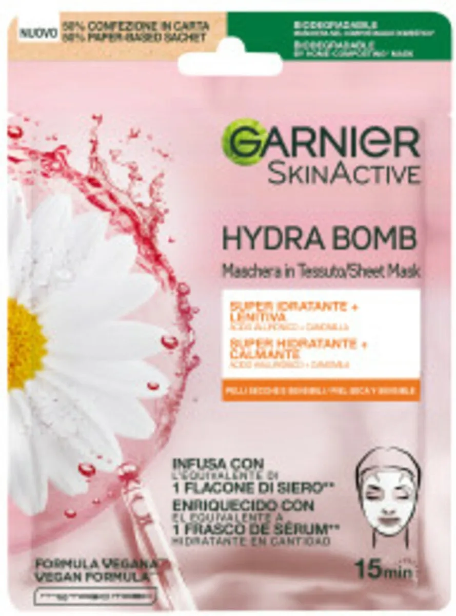 Garnier SkinActive Hydra Bomb Tissue Masker Kamille Hyaluronzuur