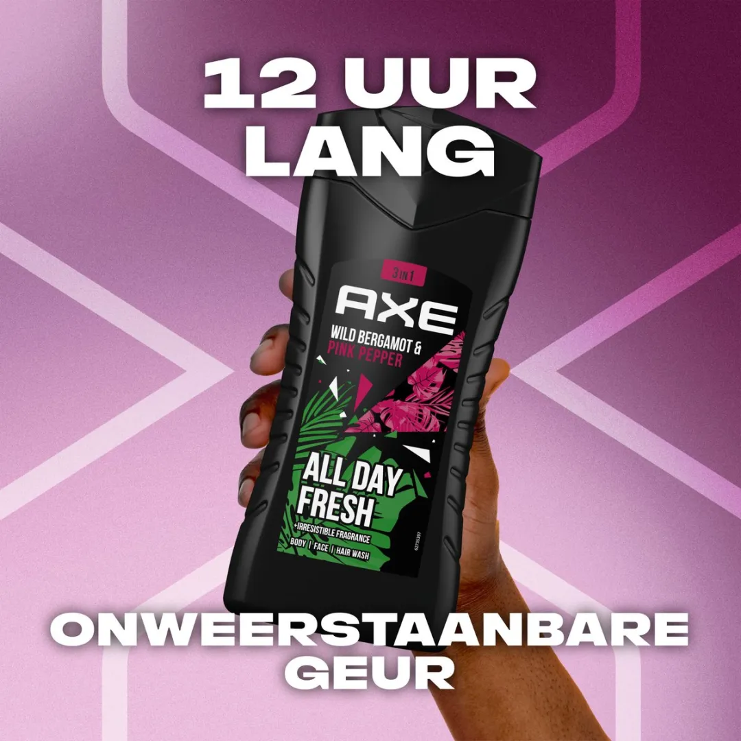 Axe 3-in-1 Douchegel Wild Bergamot & Pink Pepper - 6x250ml
