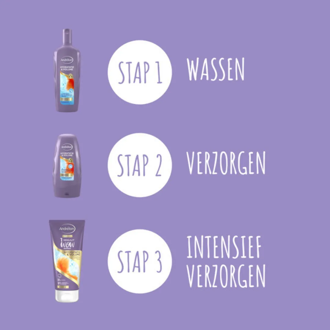 Andrélon Conditioner Hydratatie & Volume - 3x250ml